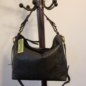 Oryany pebble leather convertible hobo